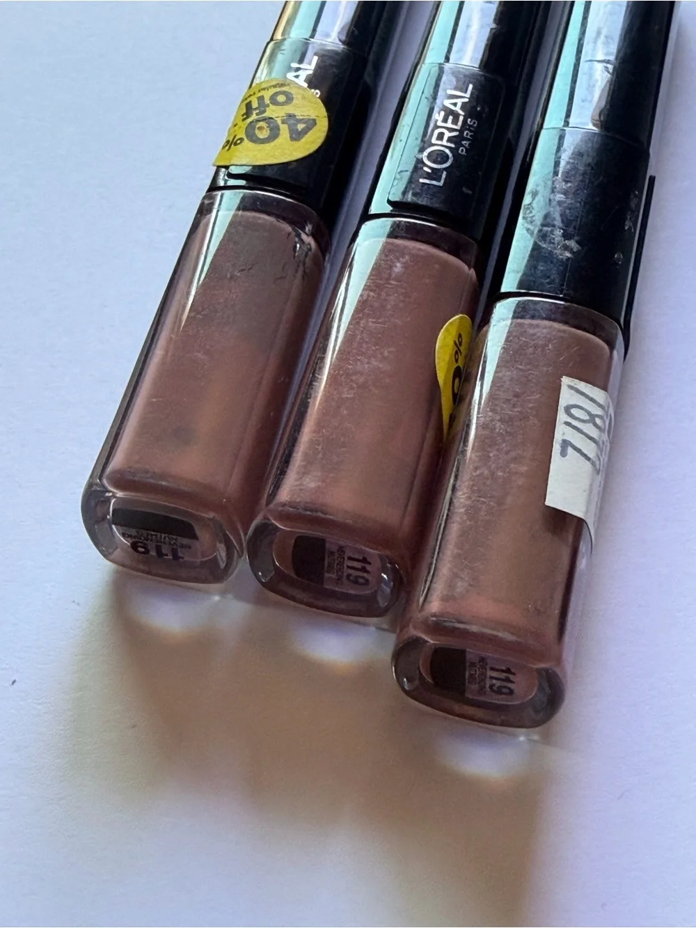 2 Loreal Infallible 119 NEVERENDING NUTMEG Pro Last 2 Step Lipstick HTF Sealed